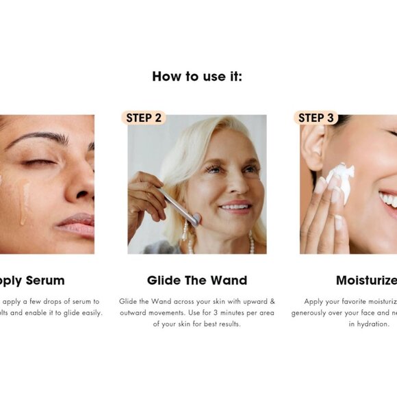 4-in-1 Radiant Renewal Red and Blue Light Skincare Wand Therapy (Rose Gold) New - Picture 12 of 14